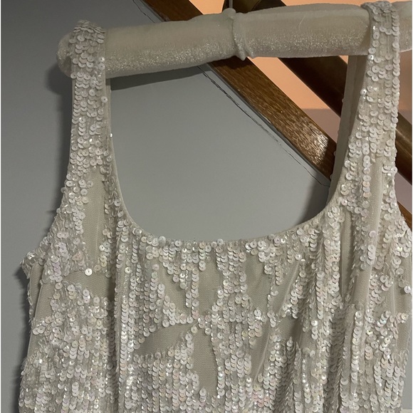 Beautiful Adrianna Papell white sequin dress! NEVER WORN. tags still attached. - Picture 10 of 10